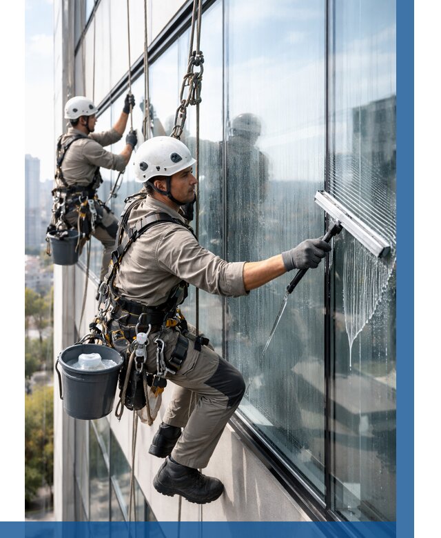 Мойка окон альпинистами в Сосновоборске от 4655 р. | ВЫСОТНИК-Ссб