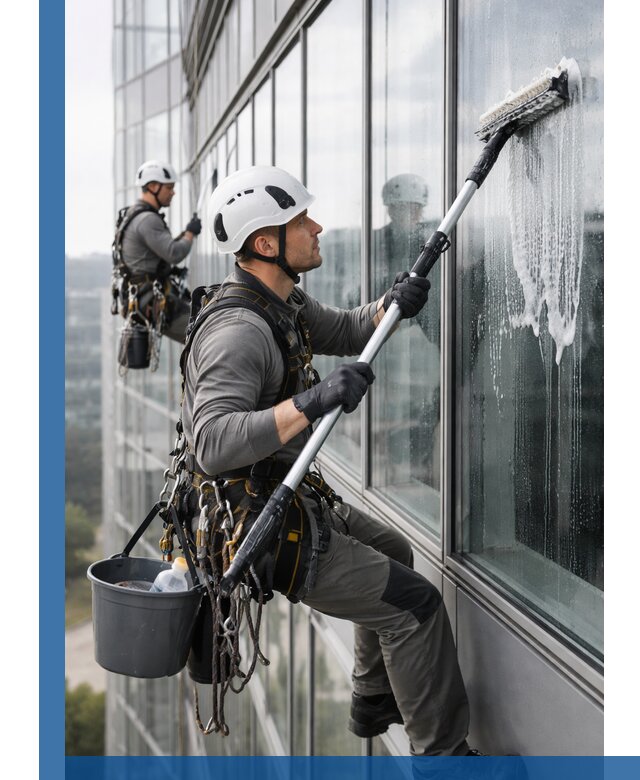 Высотная мойка сплошного остекления с выездом в Сосновоборске