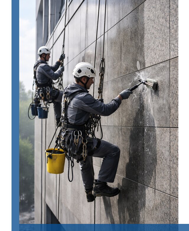 Профессиональная мойка фасада из керамогранита в Сосновоборске