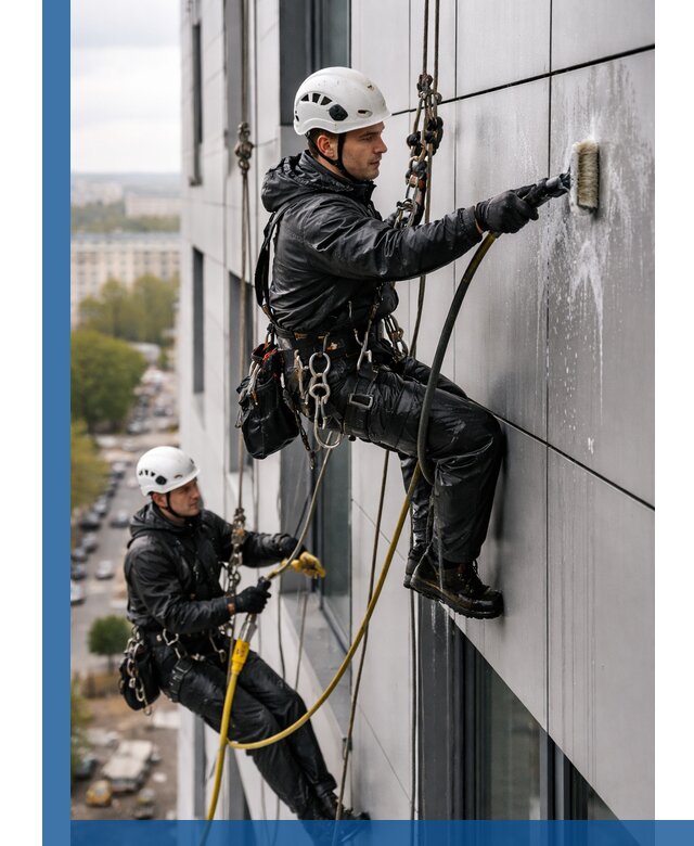 Профессиональная мойка фасада из композита в Сосновоборске