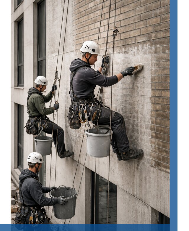 Удаление высолов с фасада в Сосновоборске от 259 р. | ВЫСОТНИК-Ссб