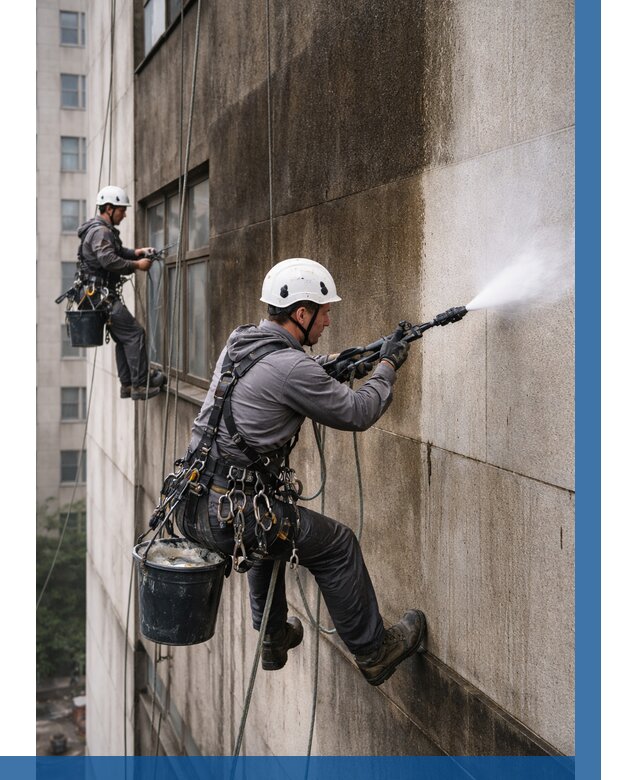 Очистка фасада от копоти в Сосновоборске от 259 р. | ВЫСОТНИК-Ссб