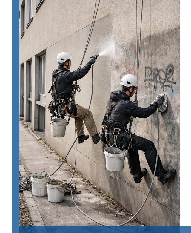 Антиграффити покрытие фасада с защитой от надписей в Сосновоборске