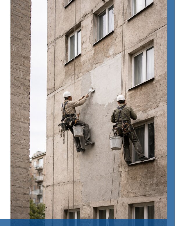 Косметический ремонт фасада в Сосновоборске от 1138 р. | ВЫСОТНИК-Ссб