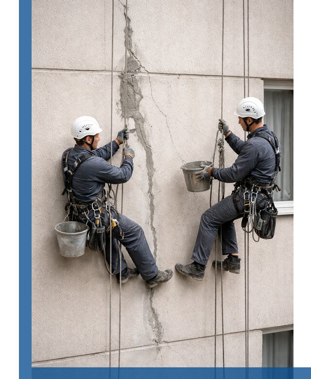 Заделка трещин на фасаде в Сосновоборске с гарантийным ремонтом