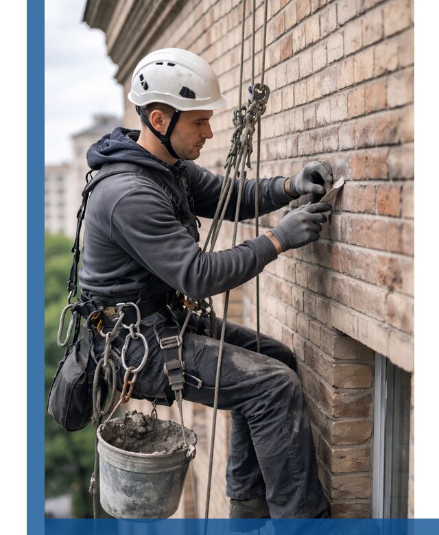 Качественный ремонт кирпичной кладки фасада в Сосновоборске с гарантией