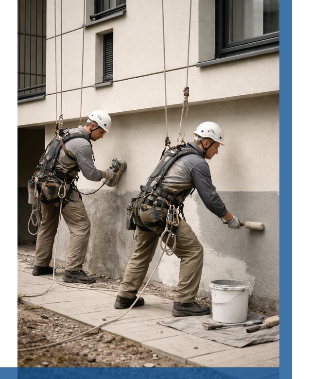 Окраска цоколя здания в Сосновоборске от 466 р. под ключ | ВЫСОТНИК-Ссб