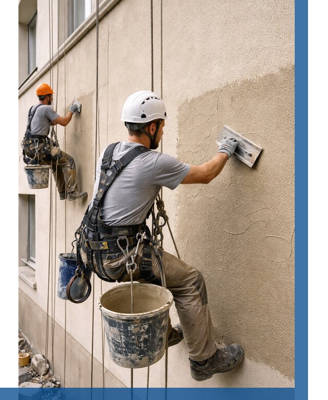 Декоративная штукатурка фасада в Сосновоборске от 1241 р. | ВЫСОТНИК-Ссб