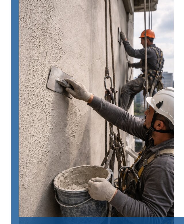 Декоративная штукатурка фасада с утеплением и защитой в Сосновоборске