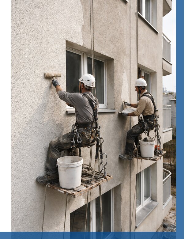 Нанесение короеда на фасад в Сосновоборске от 466 р. | ВЫСОТНИК-Ссб