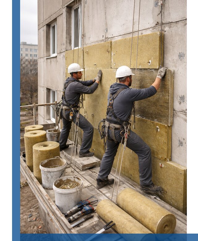 Утепление фасада минватой в Сосновоборске под ключ с гарантией