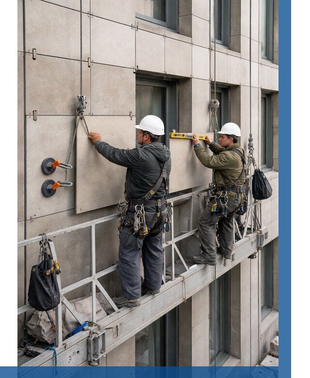 Монтаж керамогранита на фасад в Сосновоборске от 2586 р. | ВЫСОТНИК-Ссб