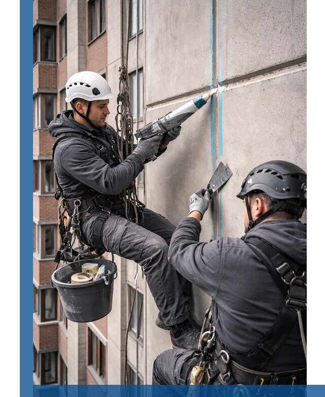 Вторичная герметизация швов фасада и кровли в Сосновоборске