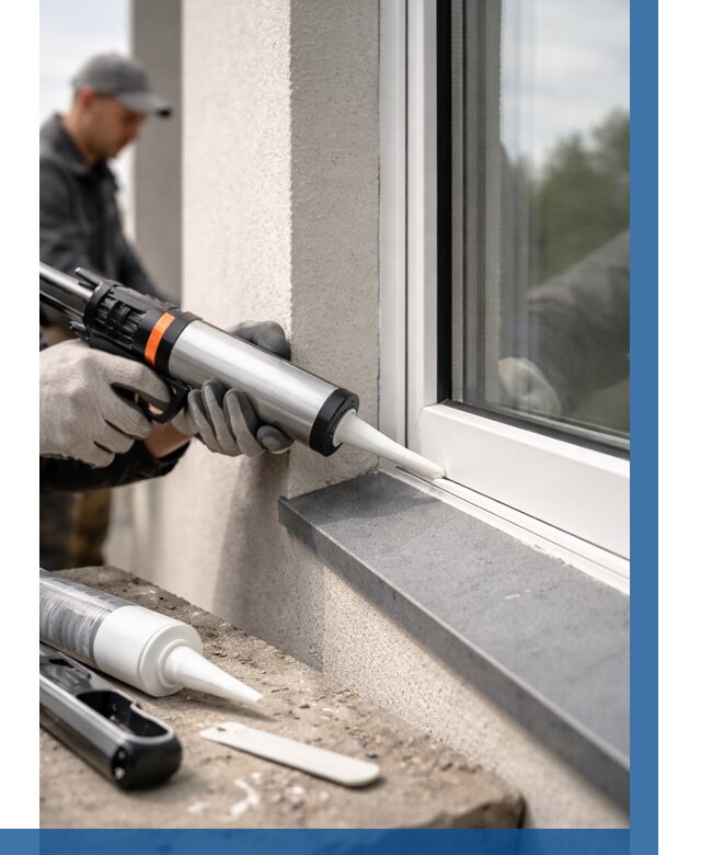 Герметизация монтажных швов окон в Сосновоборске от 672 р. | ВЫСОТНИК-Ссб