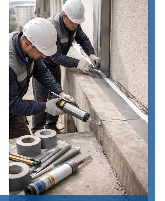 Герметизация примыкания балкона в Сосновоборске от 4655 р. | ВЫСОТНИК-Ссб