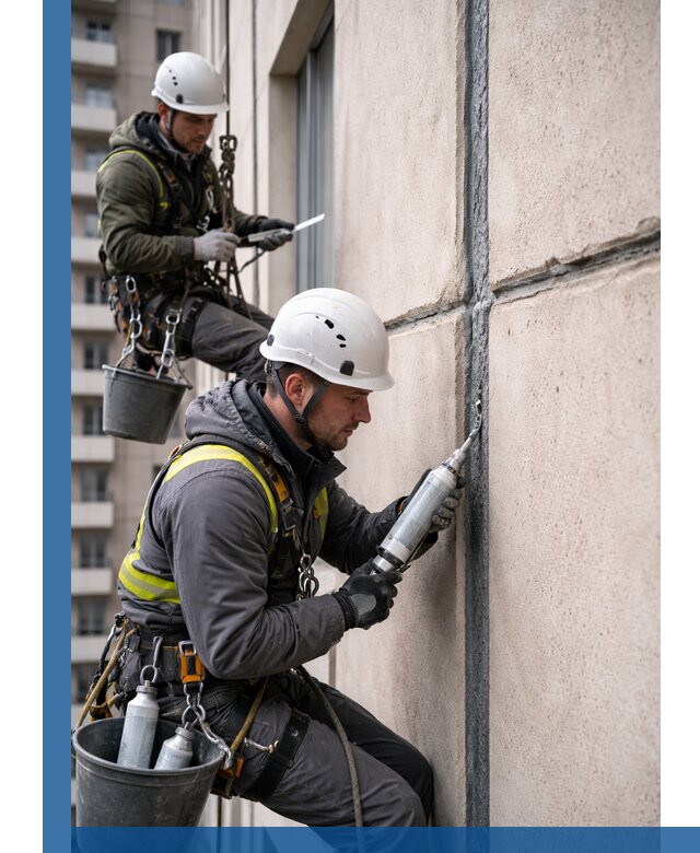 Герметизация деформационных швов фасада в Сосновоборске качественно