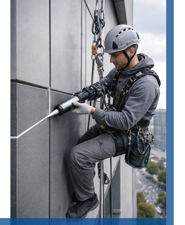 Герметизация стыков фасадных панелей в Сосновоборске от 6724 р.| ВЫСОТНИК-Ссб