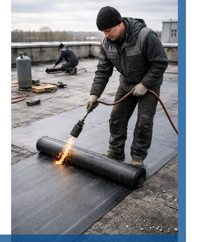 Ремонт наплавляемой кровли в Сосновоборске от 724 р. | ВЫСОТНИК-Ссб