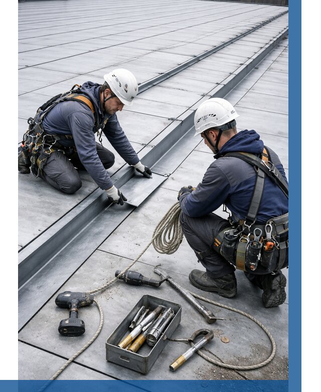 Ремонт фальцевой кровли в Сосновоборске от 724 р. | ВЫСОТНИК-Ссб