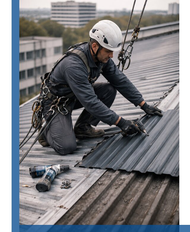 Ремонт профнастила на кровле в Сосновоборске, работы под ключ