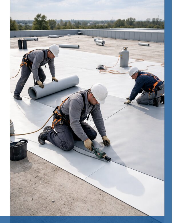 Монтаж мембранной кровли под ключ в Сосновоборске от 1241 р. | ВЫСОТНИК-Ссб