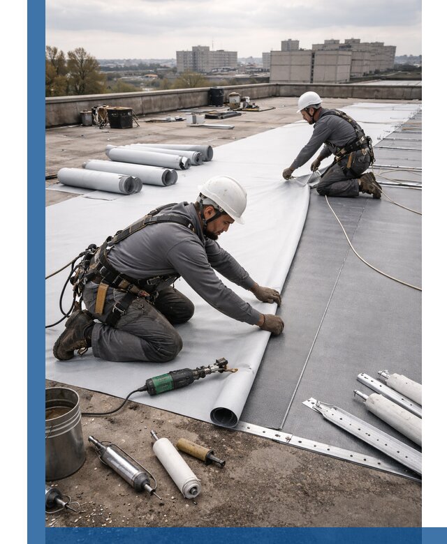 Монтаж мембранной кровли в Сосновоборске для промышленных зданий