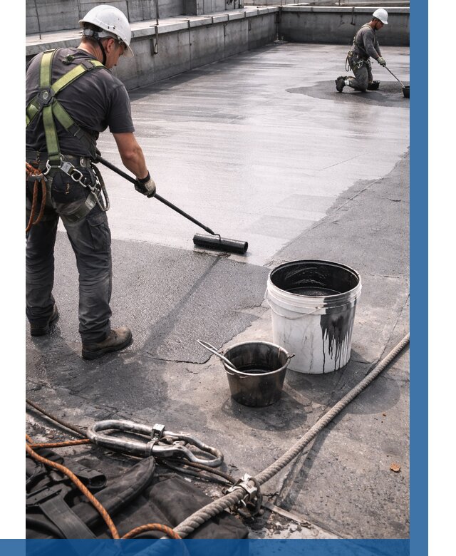 Гидроизоляция кровли жидкой резиной в Сосновоборске от 517 р. | ВЫСОТНИК-Ссб