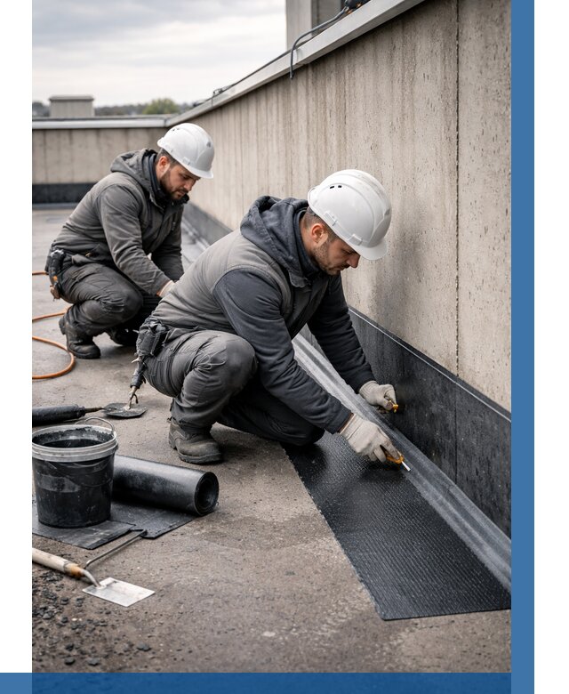 Гидроизоляция примыканий на кровле в Сосновоборске от 931 р. | ВЫСОТНИК-Ссб