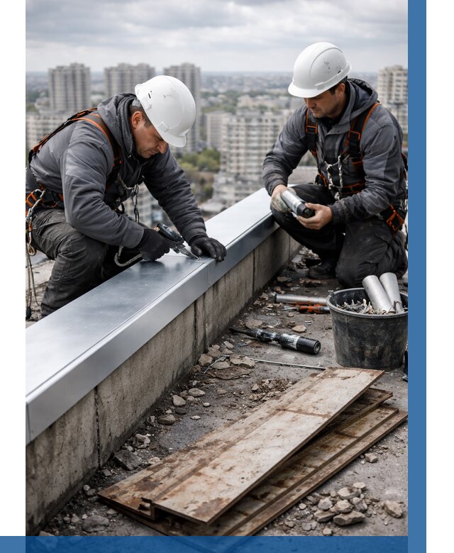 Замена парапетных крышек под ключ в Сосновоборске от 1241 р. | ВЫСОТНИК-Ссб