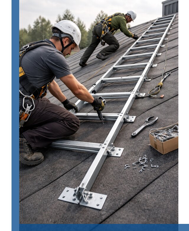 Профессиональный монтаж кровельной лестницы в Сосновоборске под ключ
