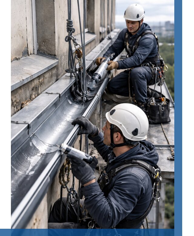 Ремонт водосточных желобов в Сосновоборске от 6724 р. | ВЫСОТНИК-Ссб