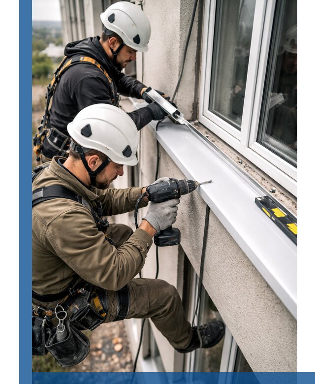 Профессиональный монтаж оконных отливов и отведения воды в Сосновоборске