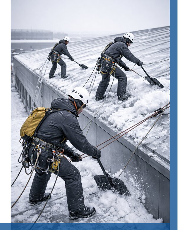 Очистка навесов от снега в Сосновоборске от 4655 р. | ВЫСОТНИК-Ссб