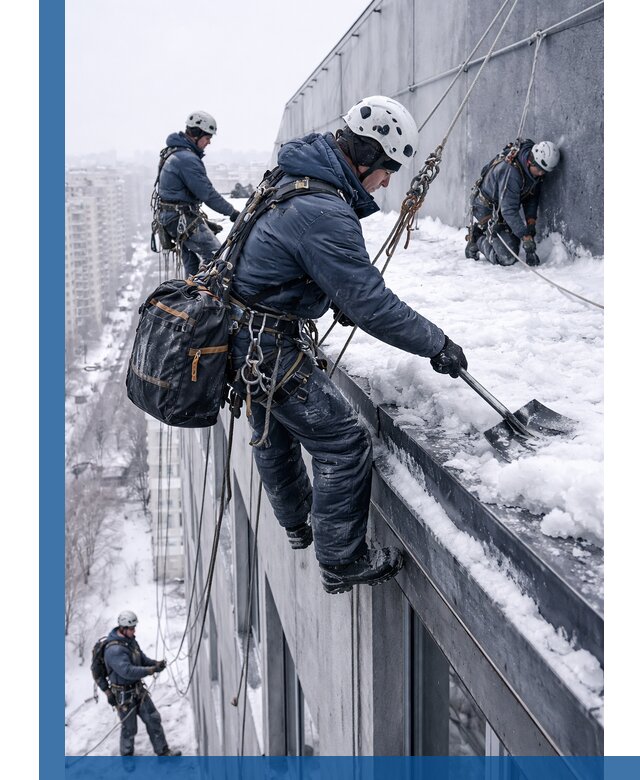 Абонентское обслуживание кровли зимой в Сосновоборске регулярный уход