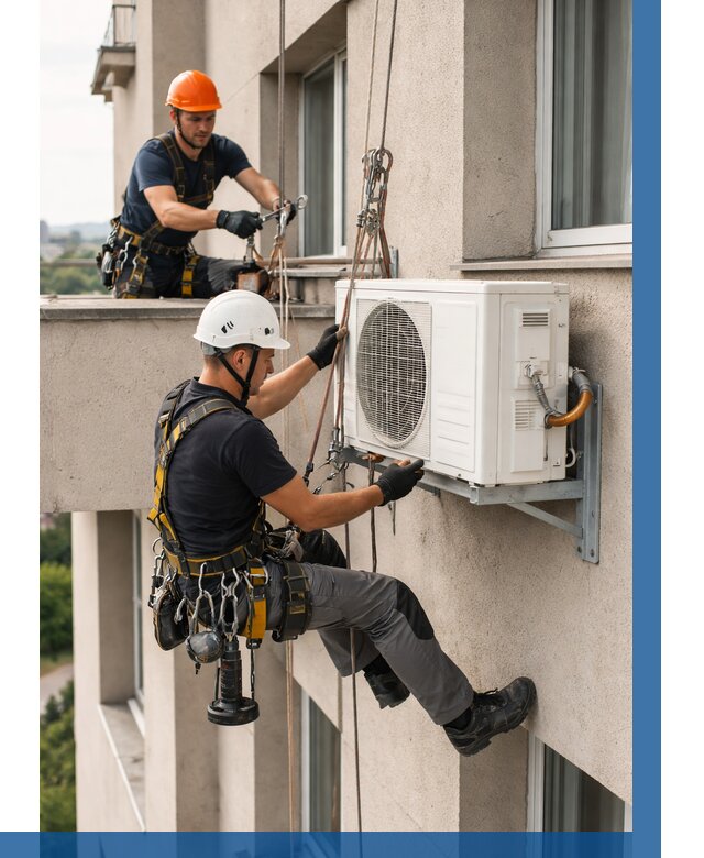 Монтаж внешнего блока кондиционера в Сосновоборске от 6724 р. | ВЫСОТНИК-Ссб