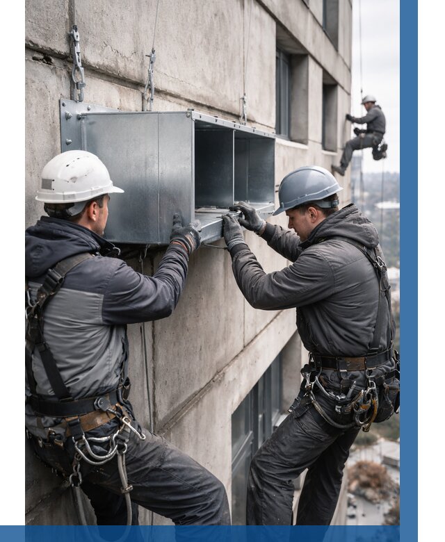 Монтаж вентиляционных коробов в Сосновоборске от 3104 р. | ВЫСОТНИК-Ссб