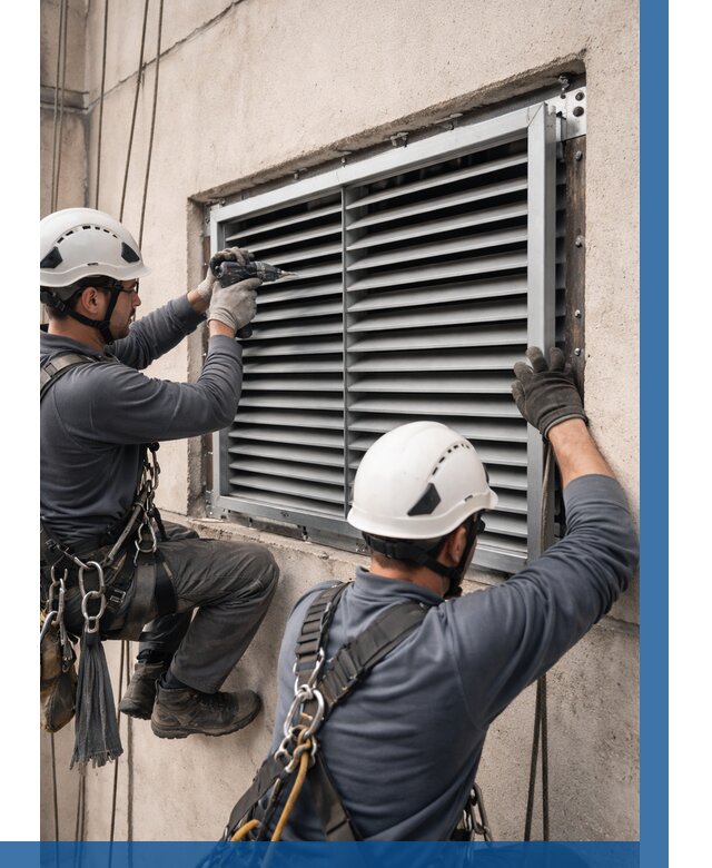 Монтаж вентиляционных решеток в Сосновоборске от 4655 р. | ВЫСОТНИК-Ссб