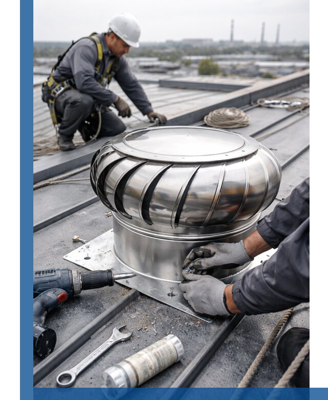 Установка дефлекторов на кровле в Сосновоборске профессионально