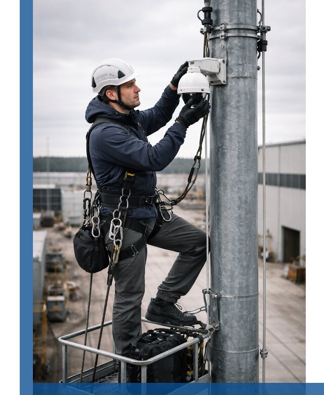 Профессиональная установка видеокамер на мачте в Сосновоборске