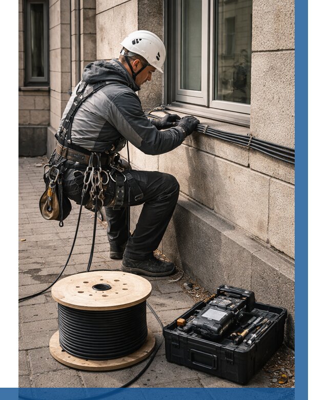 Прокладка оптоволоконного кабеля в Сосновоборске от 828 р. | ВЫСОТНИК-Ссб