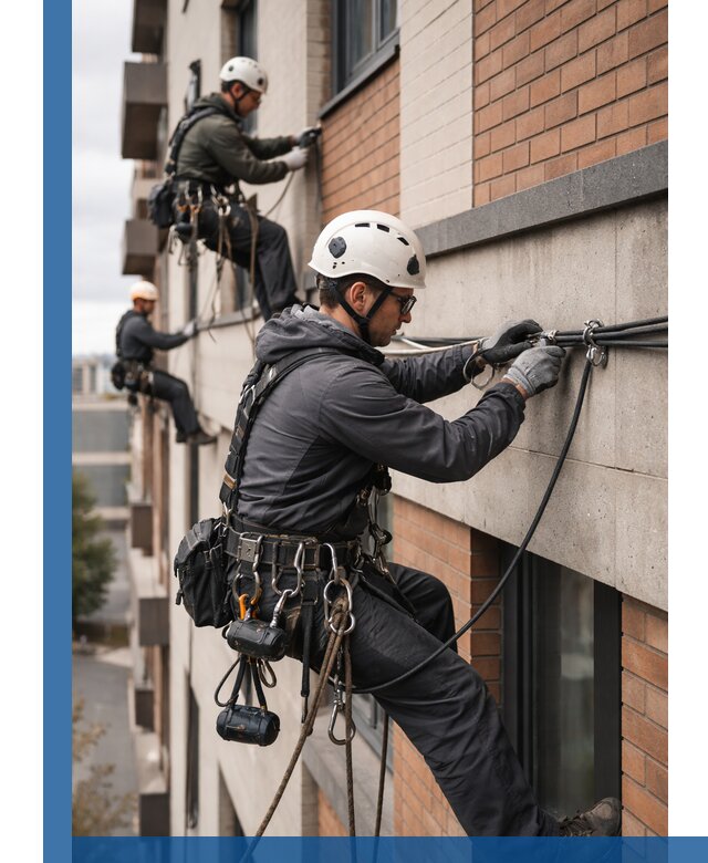 Крепление кабеля на фасаде монтаж и крепеж в Сосновоборске