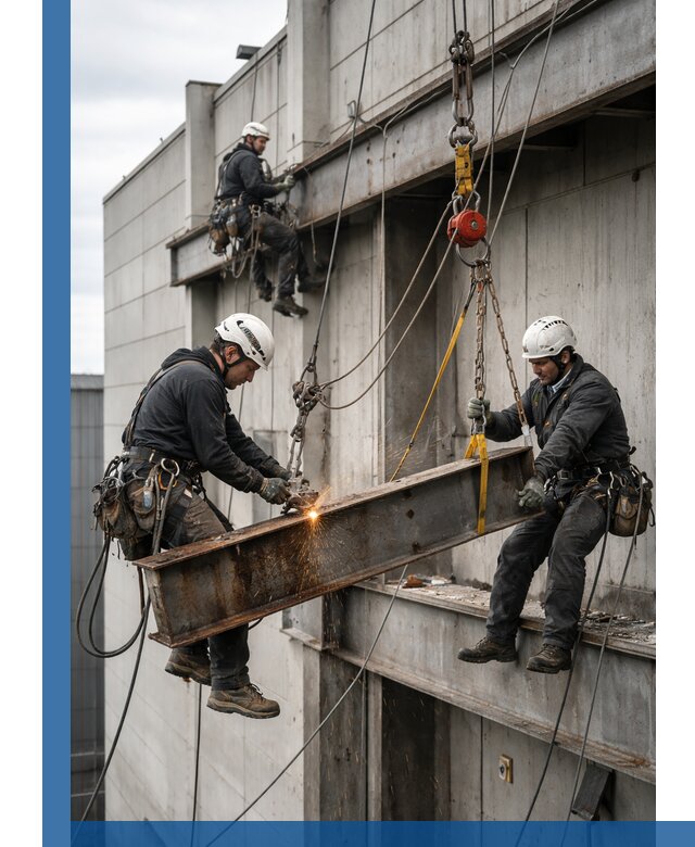 Демонтаж металлоконструкций на высоте в Сосновоборске под ключ