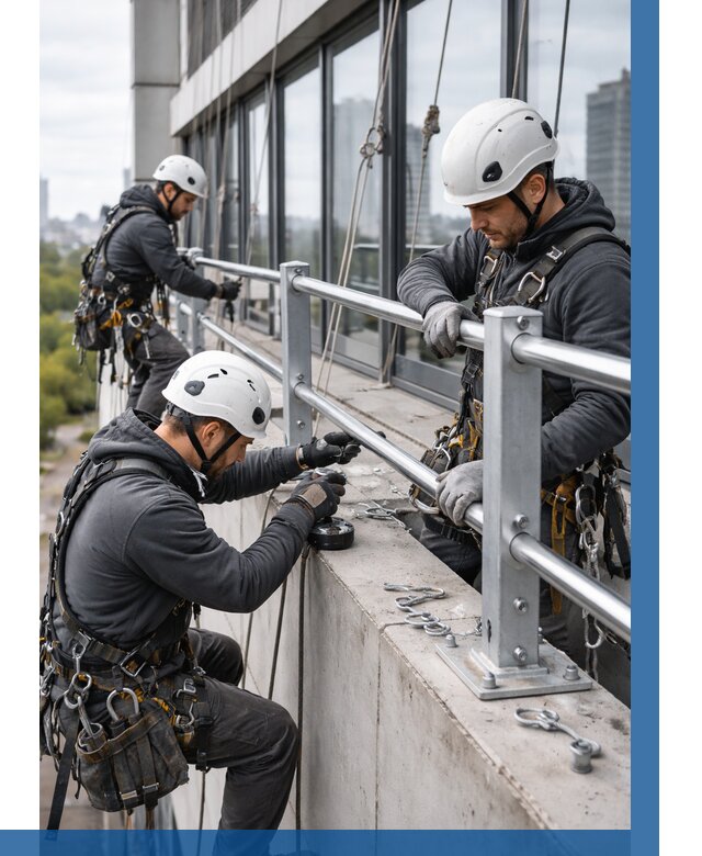 Монтаж ограждений на высоте в Сосновоборске, от 1241 р. | ВЫСОТНИК-Ссб