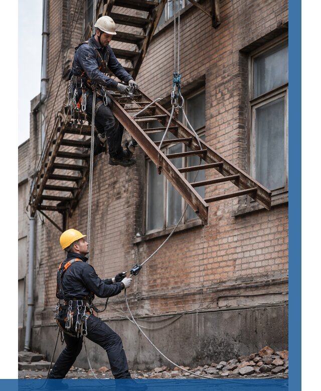 Демонтаж пожарной лестницы в Сосновоборске от 12414 р. | ВЫСОТНИК-Ссб