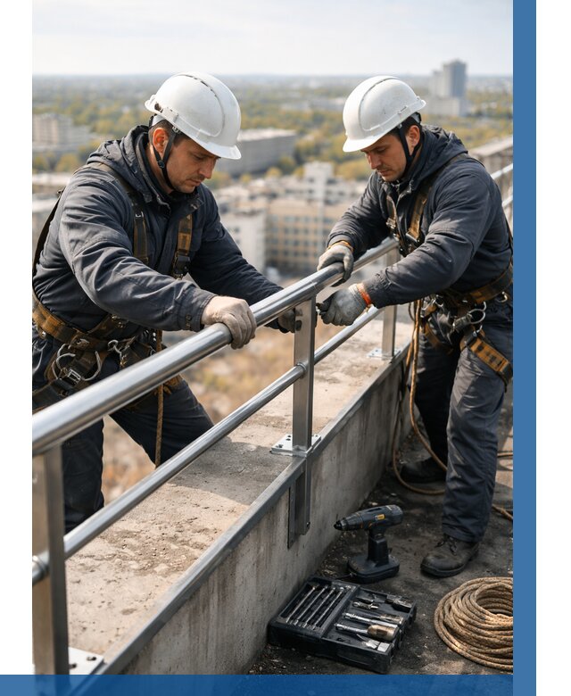 Монтаж перил на высоте в Сосновоборске от 2586 р. | ВЫСОТНИК-Ссб