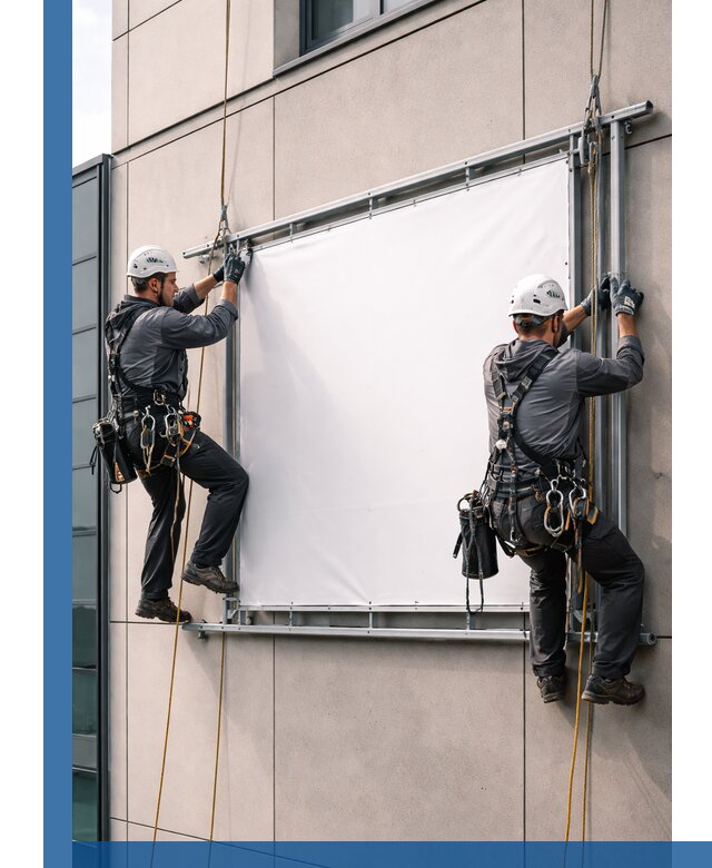 Монтаж наружной рекламной вывески в Сосновоборске под ключ