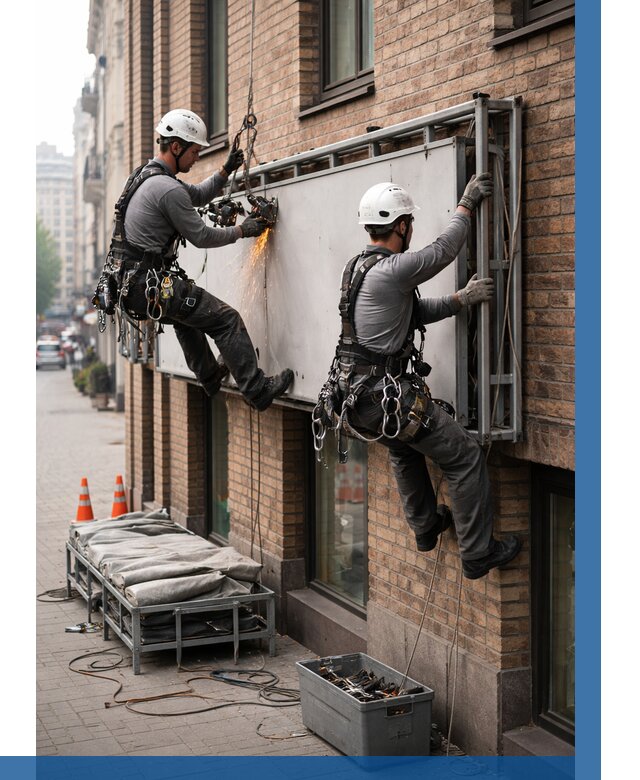 Демонтаж рекламной вывески в Сосновоборске от 6724 р. | ВЫСОТНИК-Ссб