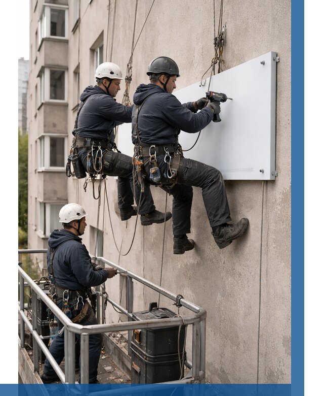 Монтаж табличек и указателей в Сосновоборске от 3621 р. | ВЫСОТНИК-Ссб