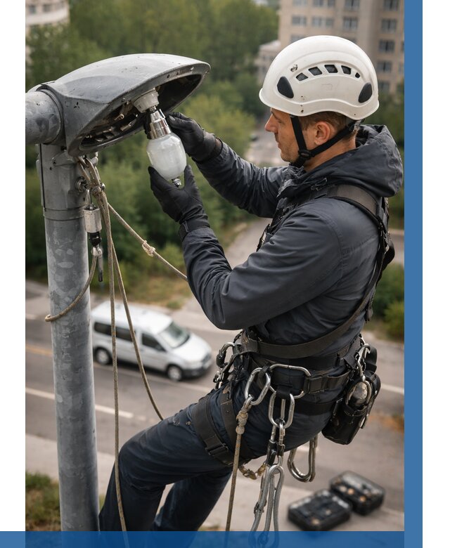 Замена ламп на высоте в Сосновоборске от 2586 р. | ВЫСОТНИК-Ссб