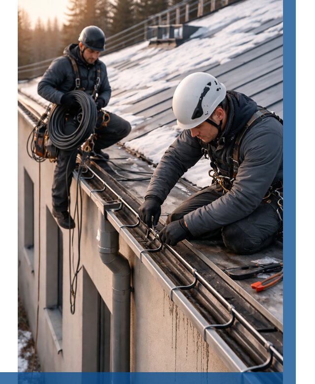 Монтаж греющего кабеля на кровле в Сосновоборске от 466 р. | ВЫСОТНИК-Ссб